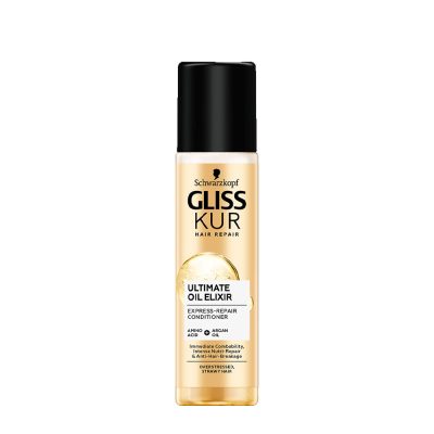 اسپری دو فاز ترمیم کننده و نرم کننده مو گلیس مدل Ultimate Oil Elixir حجم 200 میل