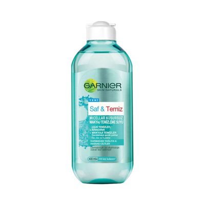 محلول آرایش پاک کن میسلار واتر گارنیه مدل saf & temiz حجم 400 میل