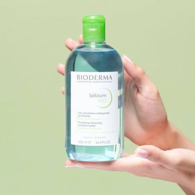میسلارواتر پاک کننده پوست چرب و مختلط بایودرما مدل سبیوم H2O